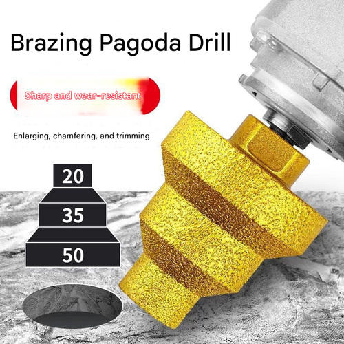 New Arrival Brazed Step Drill Bit Multi Function Diamond Chamfering and Edge Trimming Tool for Tile Stone Drilling Angle Grinder Compatible