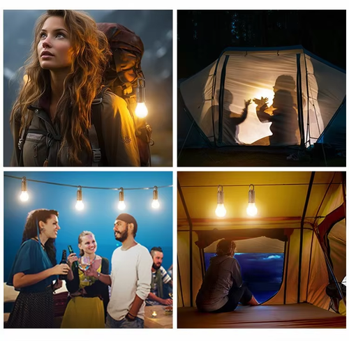 New Arrival Solar Camping Lantern | Retro LED Filament Tent Light | Solar-Rechargeable Emergency Bulb