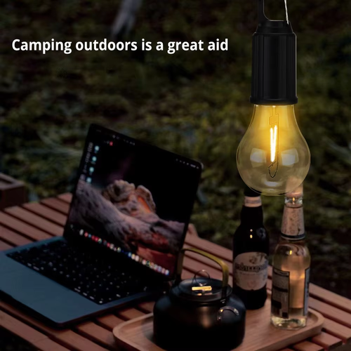 New Arrival Solar Camping Lantern | Retro LED Filament Tent Light | Solar-Rechargeable Emergency Bulb
