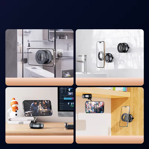Creative & Personalized New Magnetic Phone Holder - Vacuum Navigation Desktop Foldable & Portable Lazy Bracket with Light Luxury Style, Fashionable and Versatile