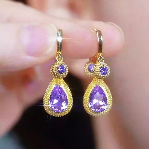 New Arrival Stylish Purple Durian Tassel Earrings - Light Luxury & Versatile