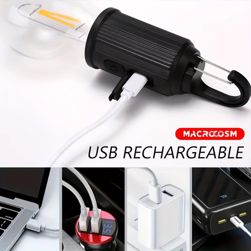 New Arrival Solar Camping Lantern | Retro LED Filament Tent Light | Solar-Rechargeable Emergency Bulb