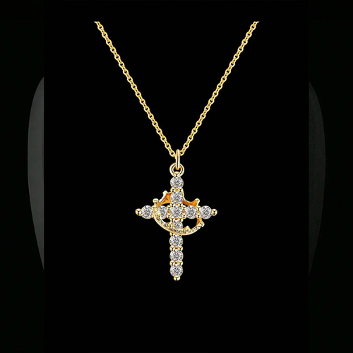 Creative & Personalized Titanium Steel Cross Necklace - Pure Copper, Light Luxury Style, Fashionable & Versatile