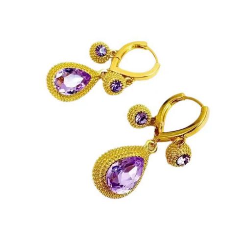 New Arrival Stylish Purple Durian Tassel Earrings - Light Luxury & Versatile