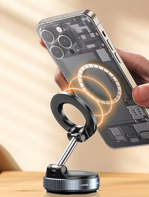 Creative & Personalized New Magnetic Phone Holder - Vacuum Navigation Desktop Foldable & Portable Lazy Bracket with Light Luxury Style, Fashionable and Versatile