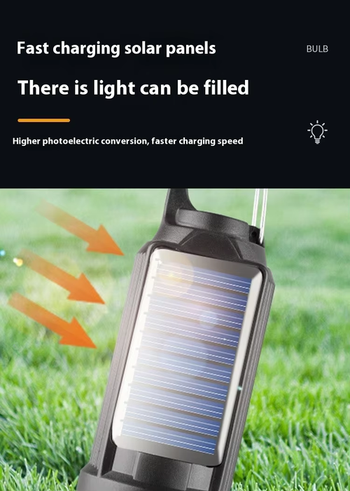 New Arrival Solar Camping Lantern | Retro LED Filament Tent Light | Solar-Rechargeable Emergency Bulb