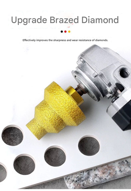 New Arrival Brazed Step Drill Bit Multi Function Diamond Chamfering and Edge Trimming Tool for Tile Stone Drilling Angle Grinder Compatible