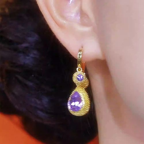 New Arrival Stylish Purple Durian Tassel Earrings - Light Luxury & Versatile