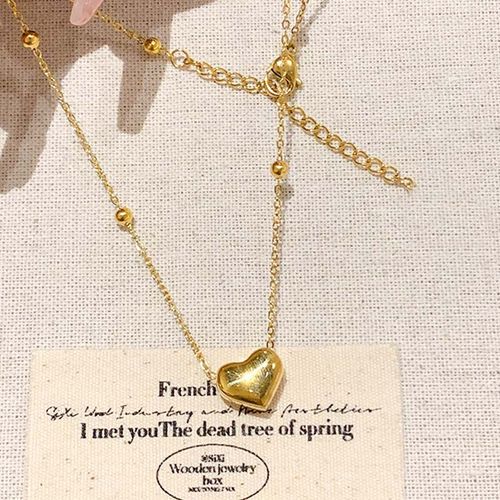 Minimalist Heart Alloy Necklace for Women - Unique Design Collarbone Chain | New Arrival Pendant Necklace