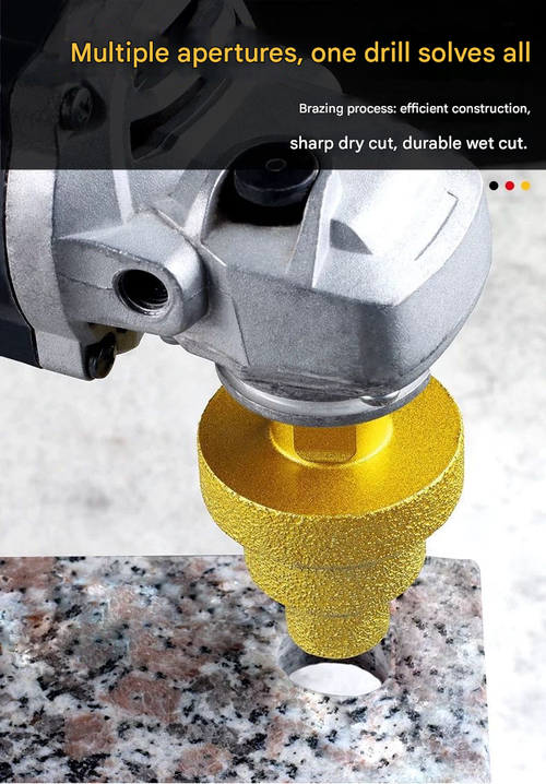 New Arrival Brazed Step Drill Bit Multi Function Diamond Chamfering and Edge Trimming Tool for Tile Stone Drilling Angle Grinder Compatible