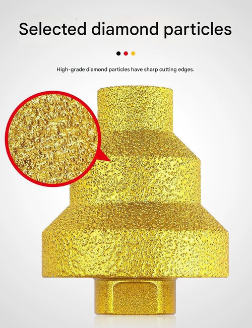 New Arrival Brazed Step Drill Bit Multi Function Diamond Chamfering and Edge Trimming Tool for Tile Stone Drilling Angle Grinder Compatible