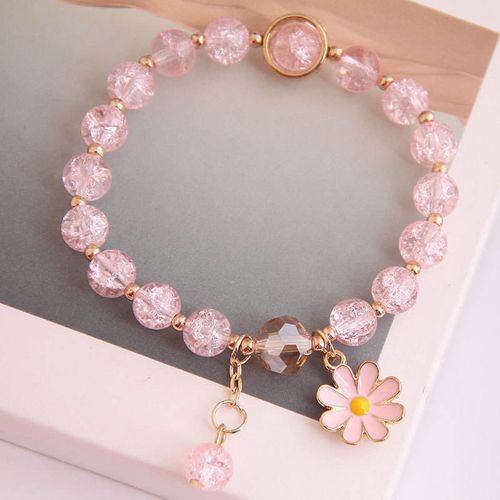 Creative & Personalized Floral Butterfly Bracelet for INS - Glass Material, Light Luxury Style, Fashionable & Versatile