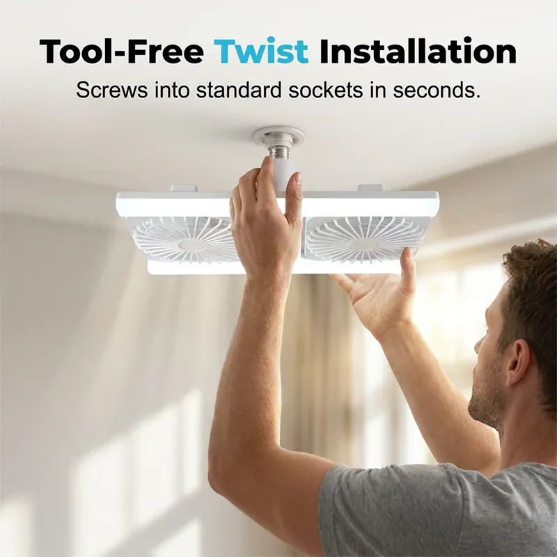 Modern 2-in-1 LED Ceiling Fan Light