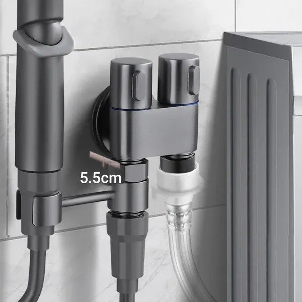 1-In-2-Out Dual Control Valve & Bidet Sprayer Set