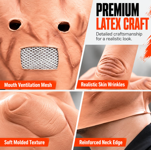 Humorous Middle Finger Latex Mask