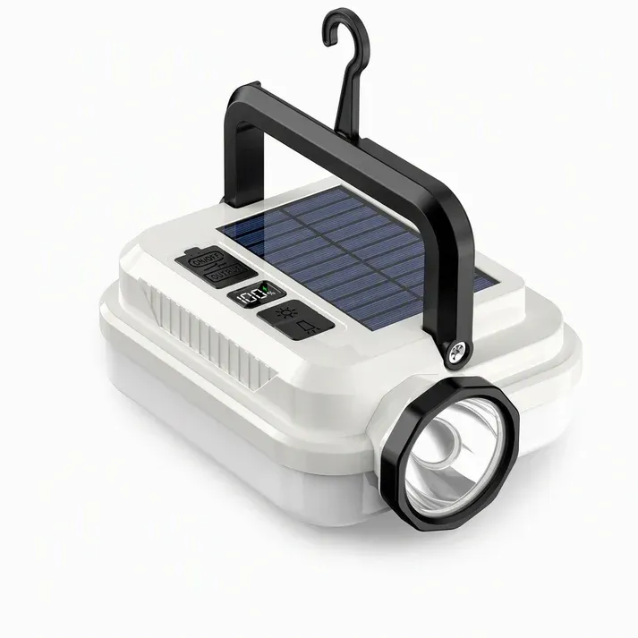 Solar Rechargeable LED Camping Lantern Multifunctional Handheld Work Light