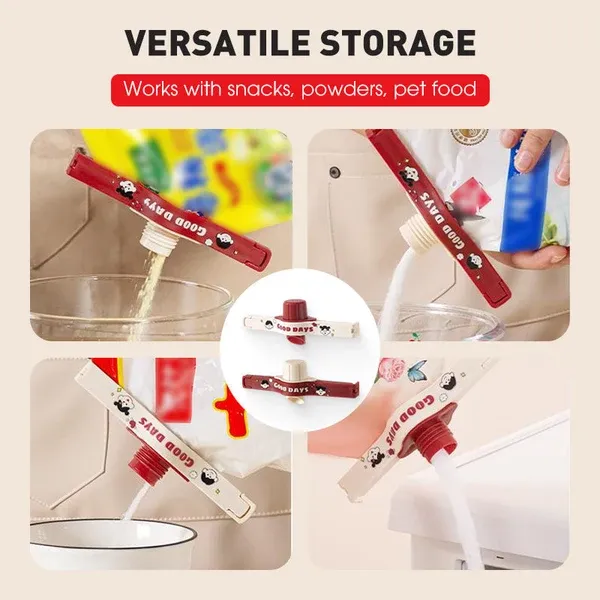 Kitchen Sealing Clip — Moisture-Proof, Double Serration, Smooth Pouring