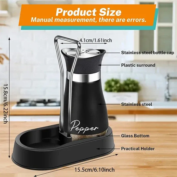 Stainless Steel Spice Shaker, Small Penguin Seasoning Bottle for Salt & Pepper