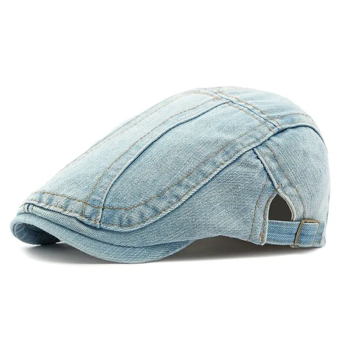 Vintage Distressed Beret Flat Cap