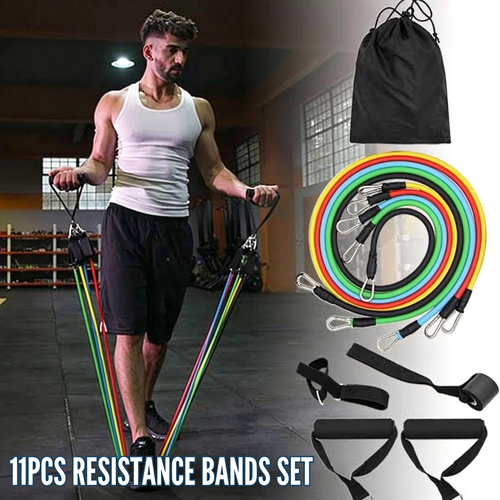 11 Pcs Fitness Resistance Bands Set