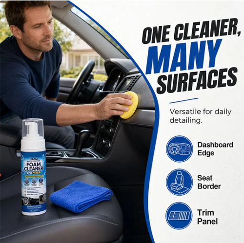 Multi-Functional Foam Cleaner for Car Interior Leather and Vinyl Restorer