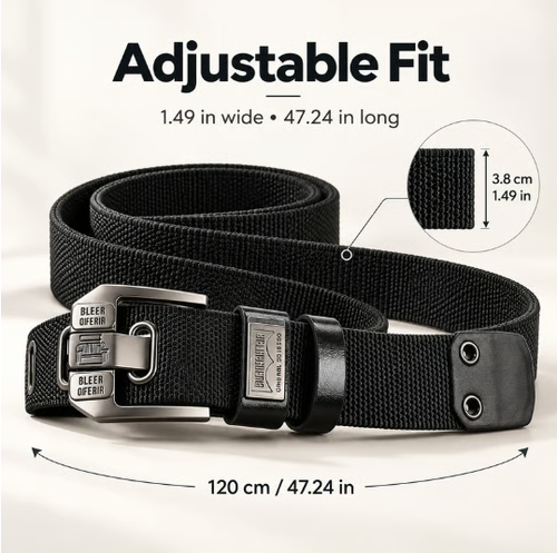 Unisex Minimalist Stylish Waistband - Buckle-Free Men's Belt, Holeless Strap
