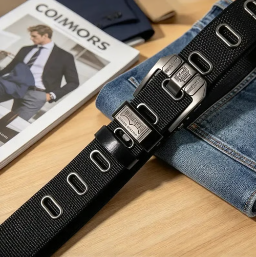 Unisex Minimalist Stylish Waistband - Buckle-Free Men's Belt, Holeless Strap