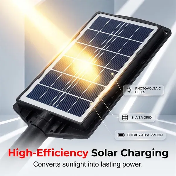 Solar Street Light, Motion Sensor Outdoor Solar Lamp, Waterproof LED Security Light with Remote Control for Yard, Garden, Farm & Street
