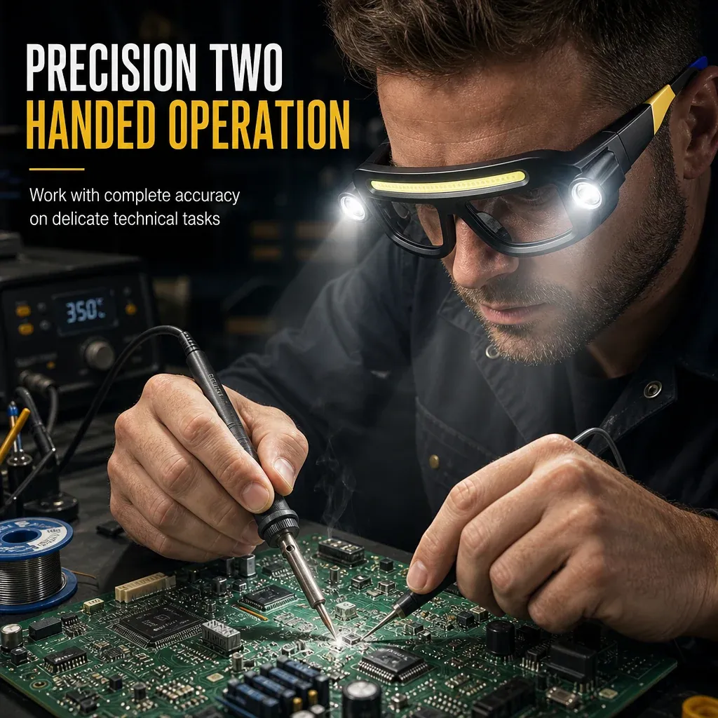 Dual Beam Rechargeable Glasses Light
