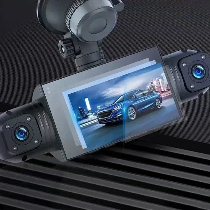 4-Channel 1080P Dash Cam Front, rear & 2 side cameras – full coverage, parking mode, G-sensor,with  64G Memory Card
