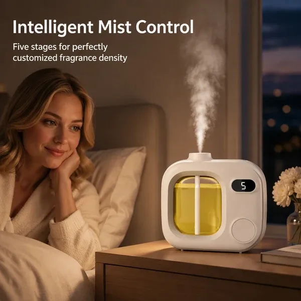 💨 Smart LED Aroma Diffuser – Adjustable Mist Control ✨