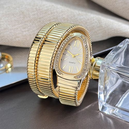 Snake-shaped bracelet quartz watch