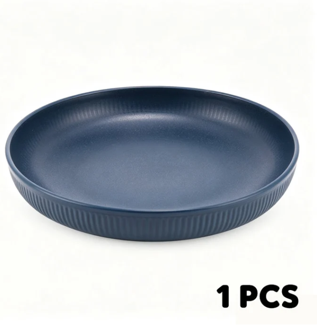 Unbreakable Wheat Straw Dinner Plates – Reusable Shatter‑Resistant Eco‑Friendly Dining Plates, Stackable Microwave Safe Plates for Kitchen Camping Picnic