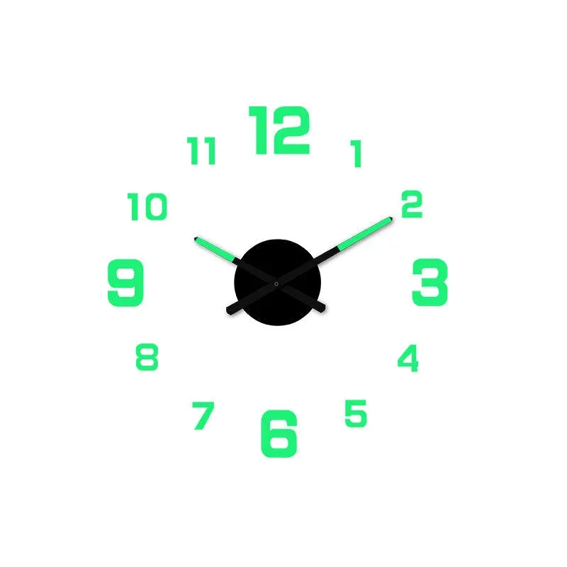3D DIY Luminous Acrylic Wall Clock Set