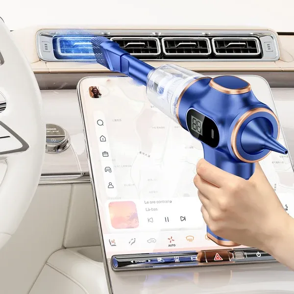 4 in 1 High Power Cordless Car Vacuum Cleaner – Strong Suction, Long Battery Life & Versatile Attachments