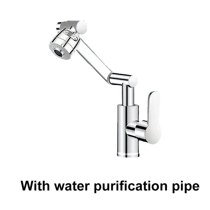 1080° Rotating Mechanical Arm Faucet+ 60cm Cold & Hot Water Inlet Hoses