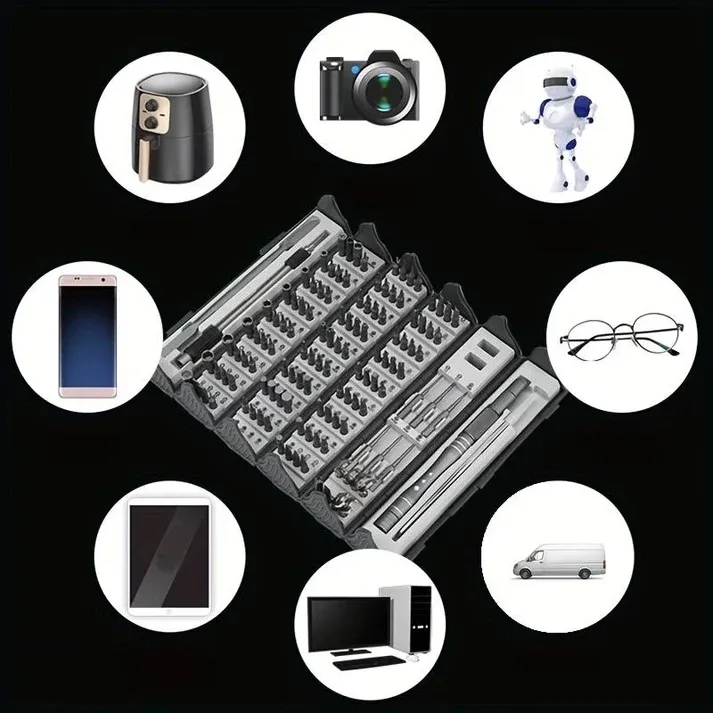 🪛128-in-1 Precision Screwdriver Set Disassembly And Repair Tool Multi-function Manual Screwdriver Book Set
