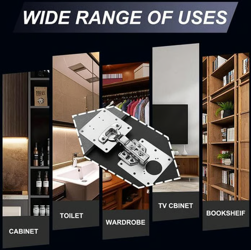 Cabinet Hinge Repair Plate with Screws