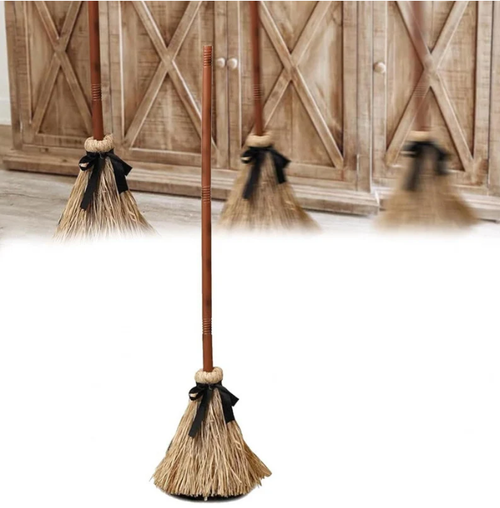 🧙 Animated Witch Broom Halloween Decoration with Lights and Sound