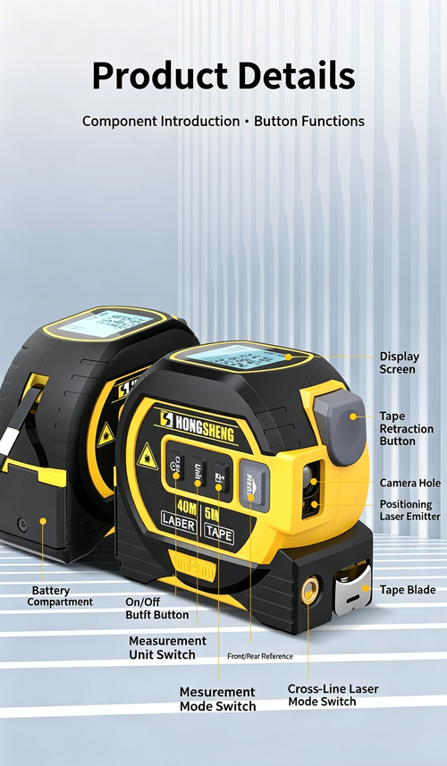 3‑in‑1 High‑Precision Laser Distance Meter