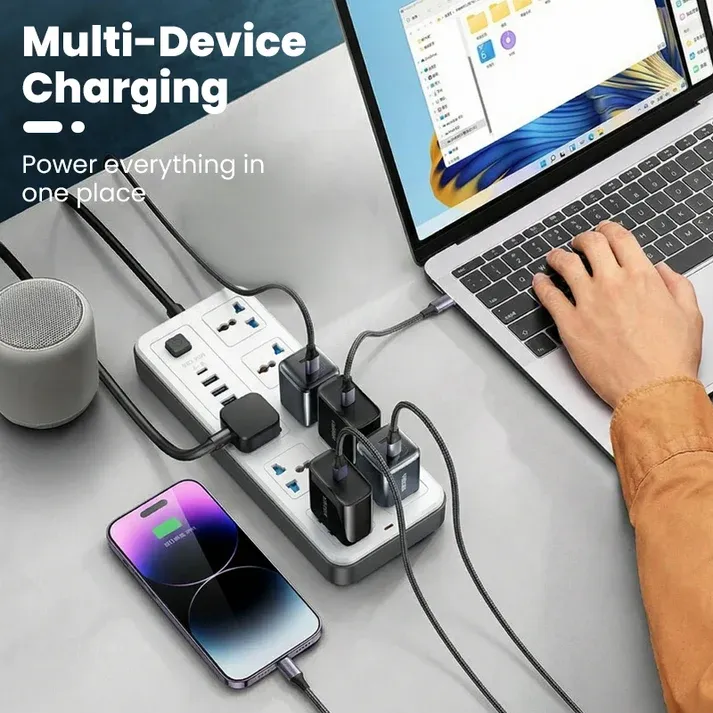 Multi-Outlet Power Strip with Extension Cord