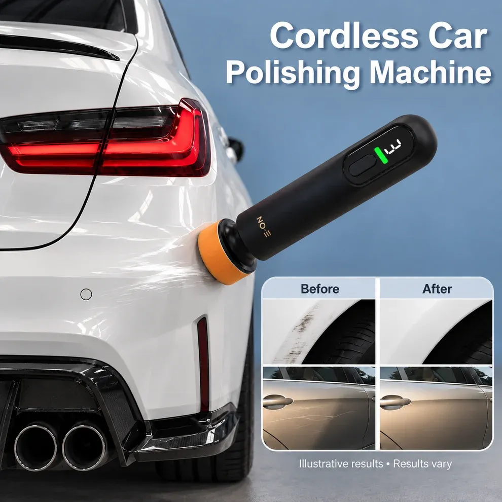 Cordless Car Polisher Waxing Machine, Portable Car Scratch Remover Paint Care Buffer