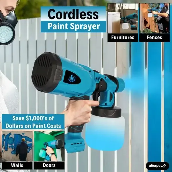 Cordless high pressure paint sprayer - 2 Batteries