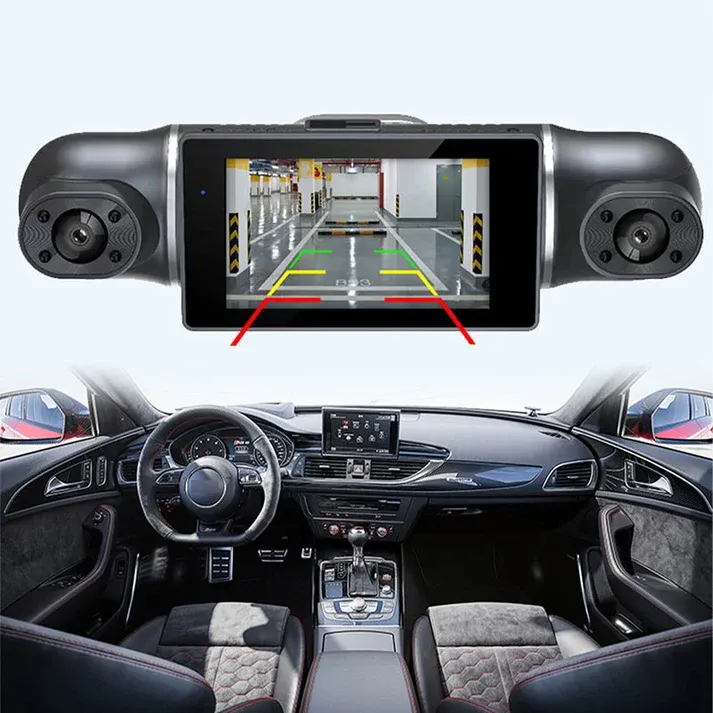4-Channel 1080P Dash Cam Front, rear & 2 side cameras – full coverage, parking mode, G-sensor,with  64G Memory Card