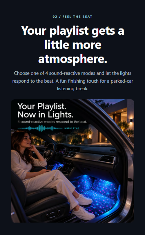 RGB Interior Lights with Remote Control