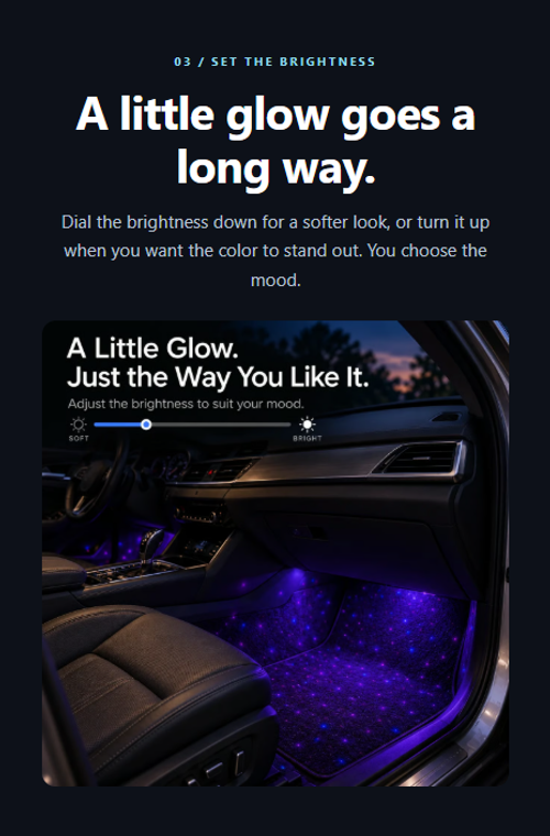 RGB Interior Lights with Remote Control