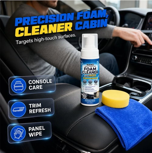 Multi-Functional Foam Cleaner for Car Interior Leather and Vinyl Restorer