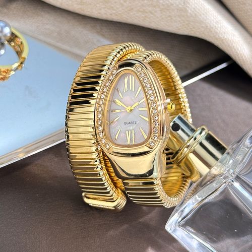 Snake-shaped bracelet quartz watch