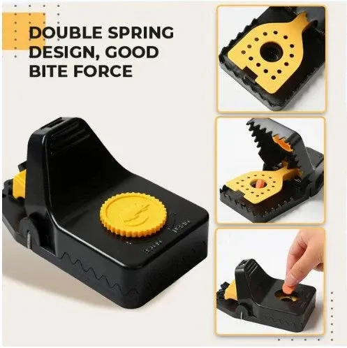 utomatic Sensitive Mousetrap‑Multi‑Tooth Reusable Mouse Trap, Heavy‑Duty Quick‑Snap Rodent Catcher for Home, Garage & Warehouse, 2 Pack