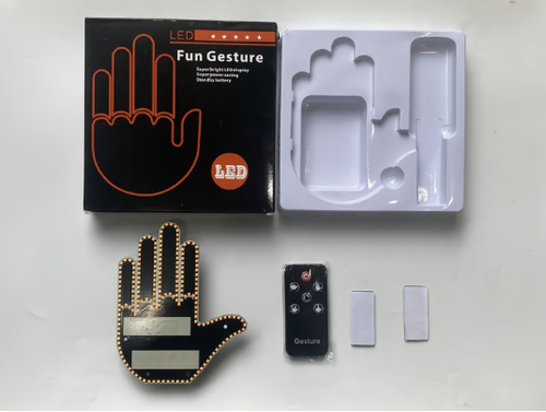 ✋LED Car Gesture Light – Wireless Remote-Controlled LED Hand Sign